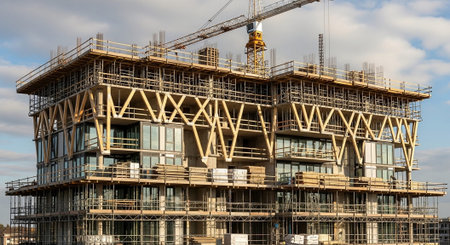 Modern Construction and Infrastructure Development Concept.の写真素材