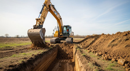 Modern Construction and Infrastructure Development Concept.の写真素材