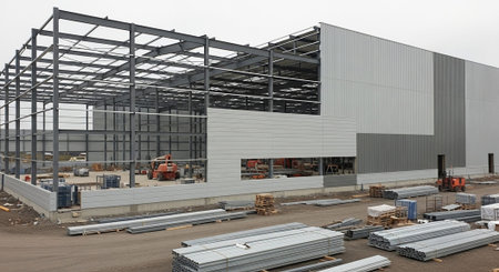 Modern Construction and Infrastructure Development Concept.