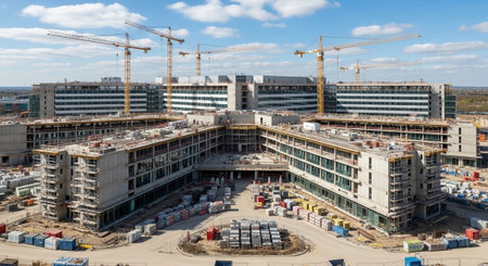 Modern Construction and Infrastructure Development Concept.