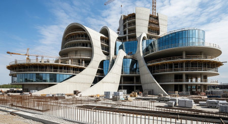Modern Construction and Infrastructure Development Concept.
