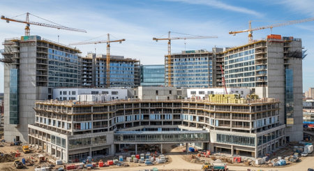 Modern Construction and Infrastructure Development Concept.