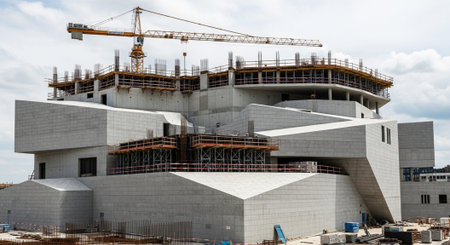 Modern Construction and Infrastructure Development Concept.
