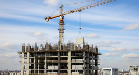 Modern Construction and Infrastructure Development Concept.