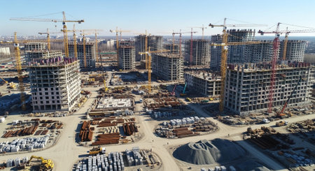 Modern Construction and Infrastructure Development Concept.