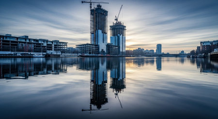 Modern Construction and Infrastructure Development Concept.