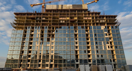 Modern Construction and Infrastructure Development Concept.
