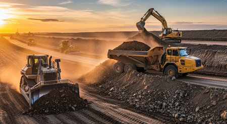 Modern Construction and Infrastructure Development Concept.