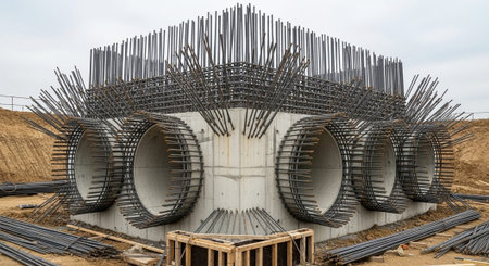 Modern Construction and Infrastructure Development Concept.の写真素材