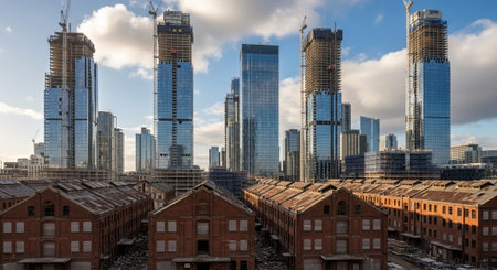Modern Construction and Infrastructure Development Concept.