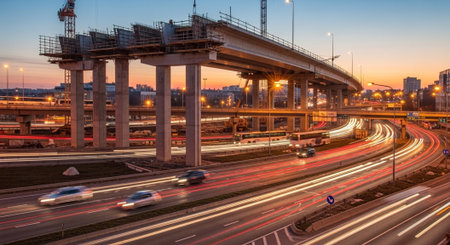 Modern Construction and Infrastructure Development Concept.