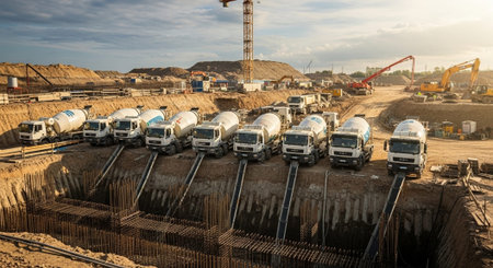 Modern Construction and Infrastructure Development Concept.