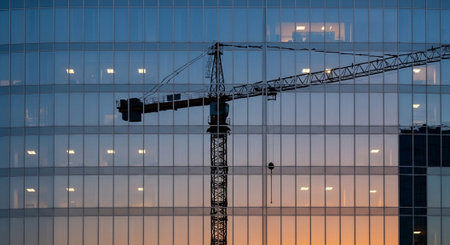 Modern Construction and Infrastructure Development Concept.の写真素材