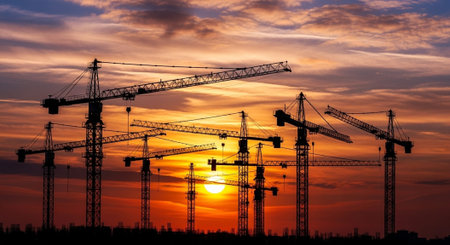 Modern Construction and Infrastructure Development Concept.