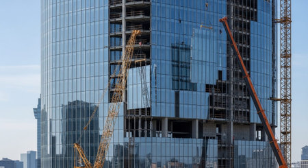 Modern Construction and Infrastructure Development Concept.