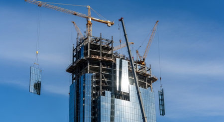 Modern Construction and Infrastructure Development Concept.の写真素材