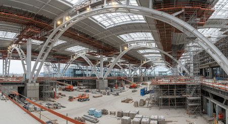 Modern Construction and Infrastructure Development Concept.