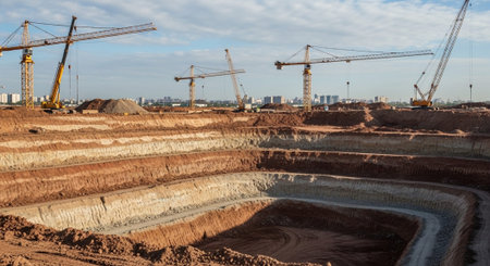 Modern Construction and Infrastructure Development Concept.