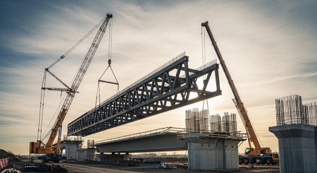 Modern Construction and Infrastructure Development Concept.