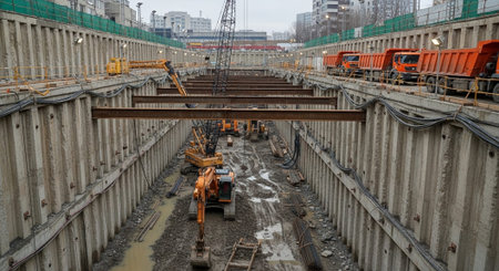 Modern Construction and Infrastructure Development Concept.