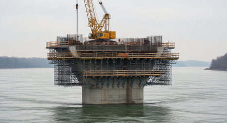 Modern Construction and Infrastructure Development Concept.の写真素材