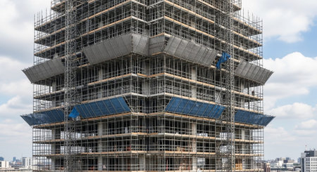 Modern Construction and Infrastructure Development Concept.