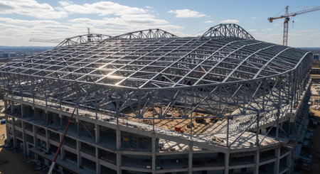 Modern Construction and Infrastructure Development Concept.
