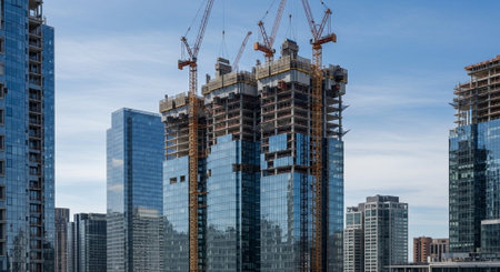 Modern Construction and Infrastructure Development Concept.