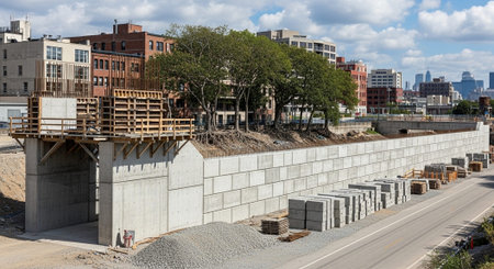 Modern Construction and Infrastructure Development Concept.