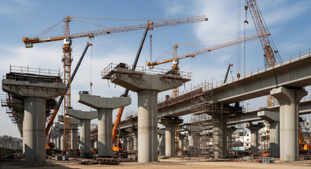 Modern Construction and Infrastructure Development Concept.