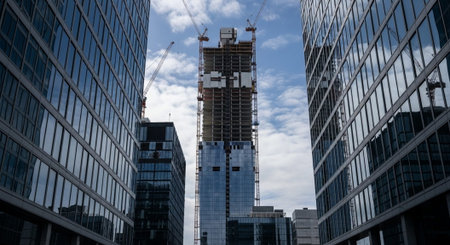 Modern Construction and Infrastructure Development Concept.