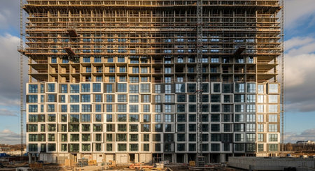 Modern Construction and Infrastructure Development Concept.