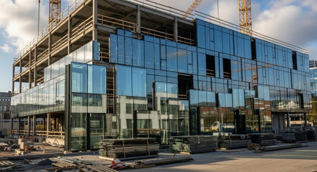 Modern Construction and Infrastructure Development Concept.
