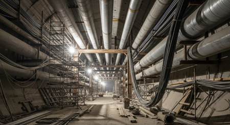Modern Construction and Infrastructure Development Concept.
