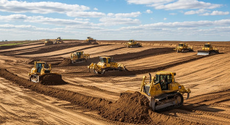 Modern Construction and Infrastructure Development Concept.の写真素材