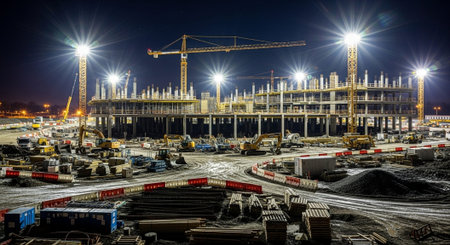 Modern Construction and Infrastructure Development Concept.の写真素材