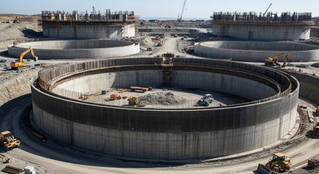 Modern Construction and Infrastructure Development Concept.