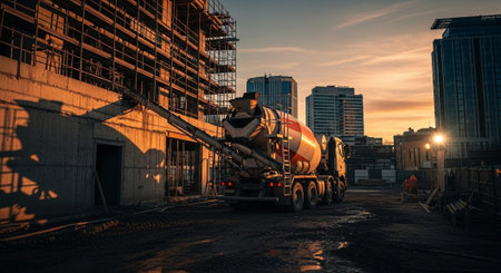 Modern Construction and Infrastructure Development Concept.