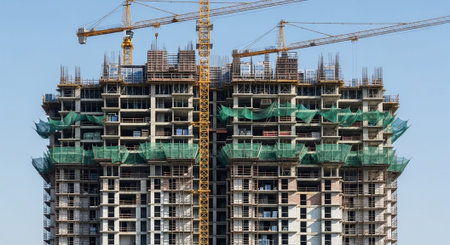 Modern Construction and Infrastructure Development Concept.