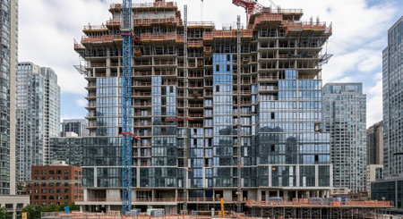Modern Construction and Infrastructure Development Concept.