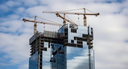 Modern Construction and Infrastructure Development Concept.