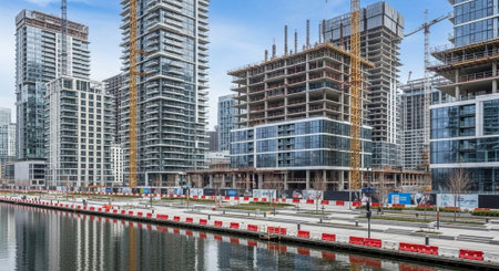 Modern Construction and Infrastructure Development Concept.の写真素材