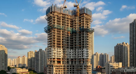 Modern Construction and Infrastructure Development Concept.