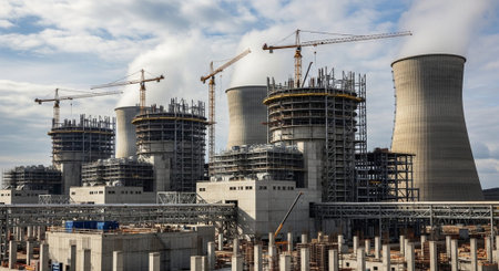Modern Construction and Infrastructure Development Concept.