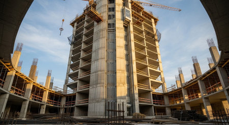 Modern Construction and Infrastructure Development Concept.