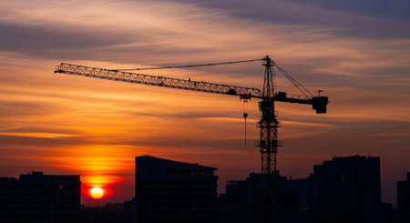 Modern Construction and Infrastructure Development Concept.の写真素材