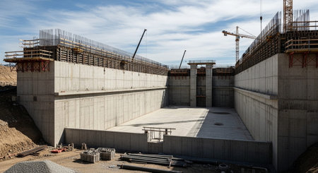 Modern Construction and Infrastructure Development Concept.
