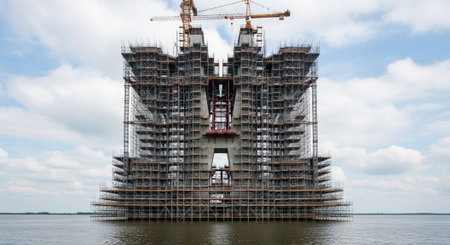 Modern Construction and Infrastructure Development Concept.