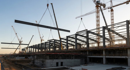 Modern Construction and Infrastructure Development Concept.