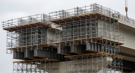 Modern Construction and Infrastructure Development Concept.の写真素材